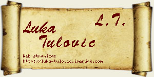 Luka Tulović vizit kartica